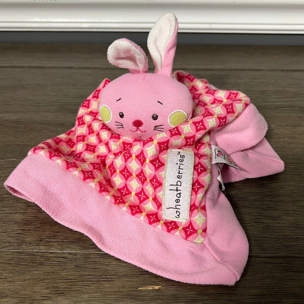 Wheatberries Baby‎ Ganz Pink Bunny Rabbit Lovey Security Blanket Plush Toy